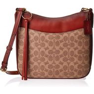 COACH Womens Coated Canvas Signature Chaise Crossbody