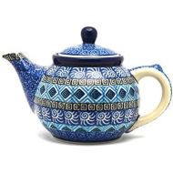 Visit the Polish Pottery Gallery Store Polish Pottery Teapot - 14 oz. - Aztec Sky