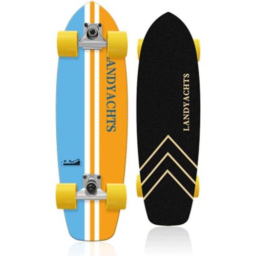  JIN Kurzes Brett-Skateboard-Land-Surfbrett-Strassen-Reise-Jungen und Madchen-kleines Fisch-Brett erwachsenes einzelnes seitliches Schragbrett (Farbe : A)