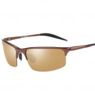 SX Aluminum-Magnesium Mens Polarized Sunglasses, Driving Sports Goggles (Color : Copper Frame)