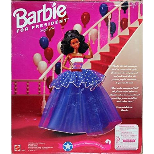 마텔 Mattel Barbie for President African American Doll Mib