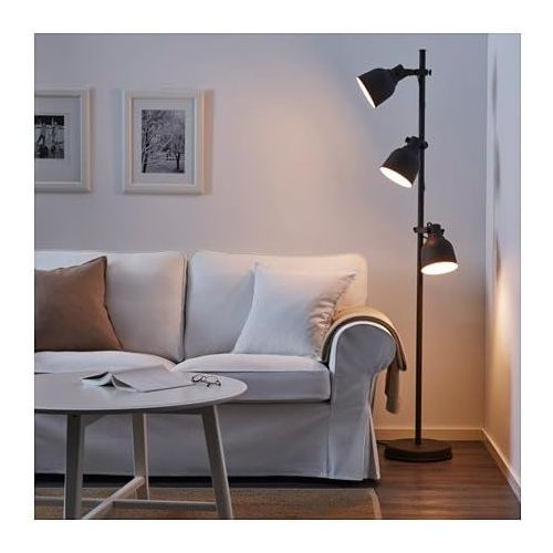 이케아 IKEA Ikea Floor lamp with 3-spotlights, dark gray 2028.81114.3810