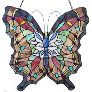 Chloe Lighting 22x22 Papilio Tiffany-Glass Butterfly Window Panel, One Size