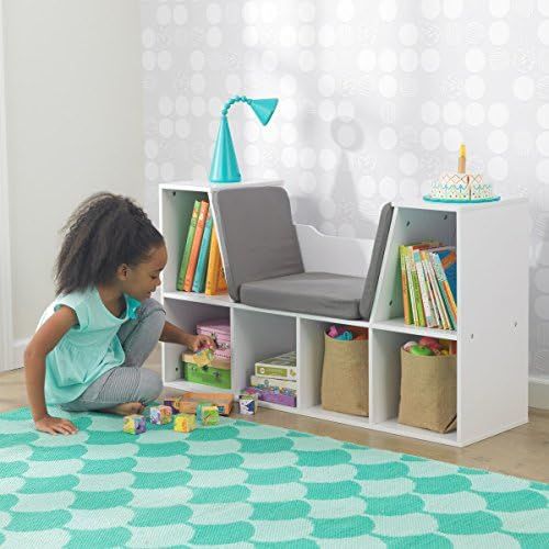 키드크래프트 KidKraft Bookcase with Reading Nook Toy, Natural