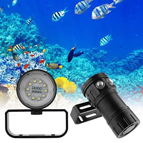  Wolfrule 18LED Portable Underwater Diving Light Video Photography Lamp Flashlight Lamp with Bracket Professional Diving Light
