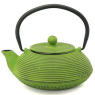 Creative Home 73477 Cast Iron Tea Pot with Infuser Basket, 20 oz, Green