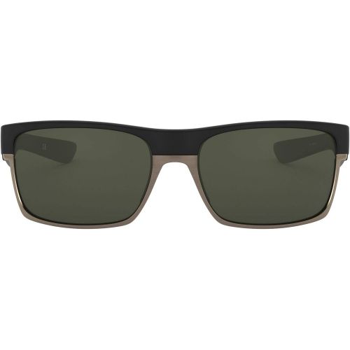오클리 Oakley Mens Two Face OO9256-01 Rectangular Sunglasses