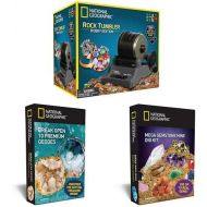 The Ultimate Bundle for Any Rock Lover By National Geographic - Includes Rock Tumbler Kit, 10 Break Your Own Geodes, and a Gemstone Dig Kit!