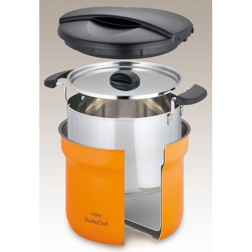 써모스 Thermos Vacuum Insulation Cooker Shuttle Chef 4.3l Apricot Kbf-4500