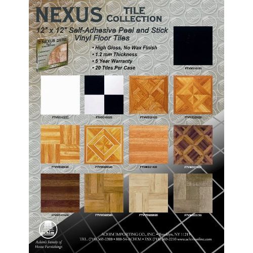  Achim Home Furnishings FTVMA42320 Nexus 12-Inch Vinyl Tile, Marble Granite, 20-Pack
