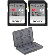 Sony 64GB M Series UHS-II SDXC Memory Card (U3) 2-Pack with Versatile Memory Card Holder