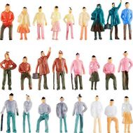 [아마존베스트]100 Pieces People Figurines 1:75 Scale Model Trains Architectural Plastic People Figures Tiny People Sitting and Standing for Miniature Scenes