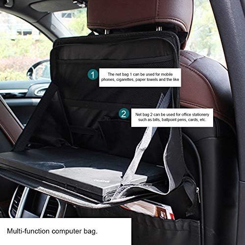  상세설명참조 Daphot-Store - Car Vehicle Foldable Computer Stand Car Rear Back Seat Folding Table Multifunction Auto Organizer Net Pocket Car Accessories
