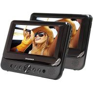 Sylvania SDVD7750 Dual 7-Inch Portable LCD DVD Player - Black (Renewed)