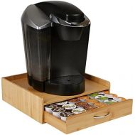Mind Reader 36 Capacity Bamboo K-Cup Single Serve Coffee Pod Storage Drawer with Lip Panel, Brown
