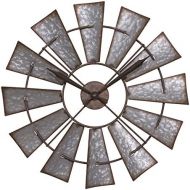 Lacrosse 404-3956 22 Metal Windmill Quartz Clock, Gray