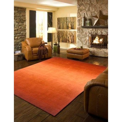  Momeni Rugs METROMT-12PAP2380 Metro Collection, 100% Wool Hand Loomed Contemporary Area Rug, 23 x 83 Runner, Paprika