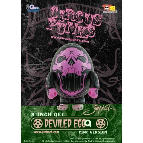  Qee Jim Koch Deviled Egg 8-Inch Pink & Black Version Vinyl Figure