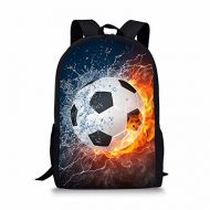 Youngerbaby Casual Backpack Football Print School Bag Students Kids Travel Backpacks (Soccer)