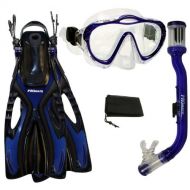 Snorkeling set Promate Junior Snorkeling Scuba Diving Mask Snorkel Fins w/Mesh Bag Set for Kids/ SCS0056