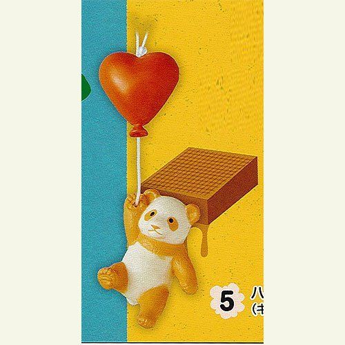  Flying Panda strap Sweet (Sweet) 5: Heart balloon (caramel) Epoch Gachapon