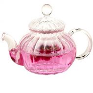 Lifeyz klare transparente glas teekanne kuerbis teekanne hochwarmfester blume tea coffee pot infuser 600ml (600ML)