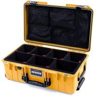 CVPKG and Pelican Yellow & Black Pelican Colors series 1535 Air case, with TrekPak Dividers & lid organizer.