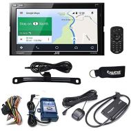 JVC KW-M845BW Compatible with Wireless Android Auto, Apple CarPlay + Rear Camera & Steering Interface & SiriusXM Tuner