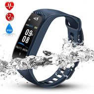 Hommie Fitness Tracker Wasserdicht Smartwatch, Kalorienzahler, Schlaf-Monitor, Pulsmesser, Reminder Ersatzarmband Sportband fuer iOS & Android