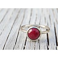 CrazyAss Jewelry Designs ruby ring silver, womens personalized ring, gift for women, delicate silver ring ruby, ruby engagement ring silver, ruby anniversary gift