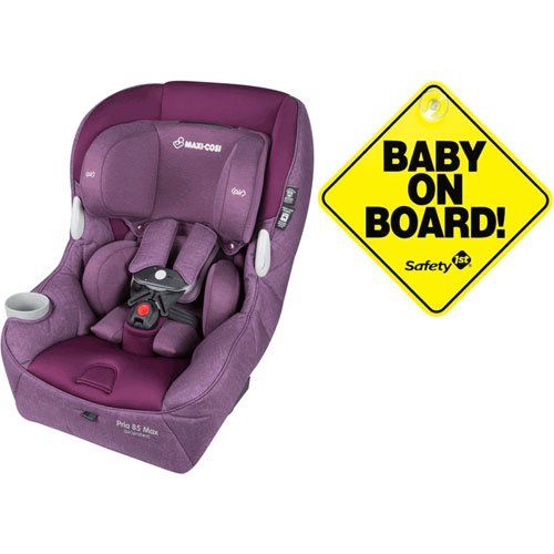  Maxi-Cosi Pria 85 Max Convertible Car Seat - Nomad Purple with Bonus Baby on Board Sign