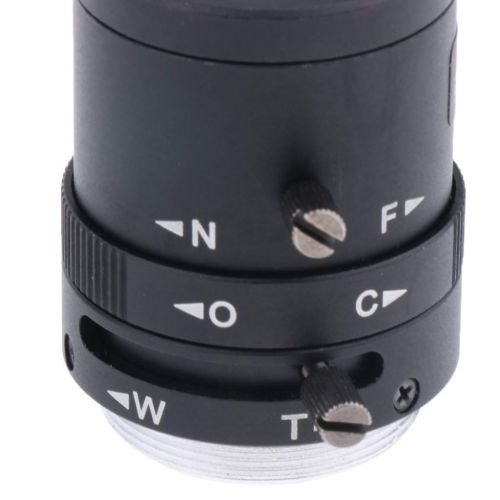  Prettyia CCTV Industrial Camera Varifocal 5-50mm IR Manual IRIS Zoom CS Mount Lens Format 13 (Black)