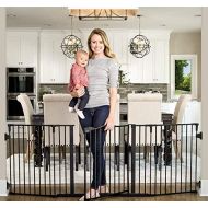 Regalo Deluxe Home Decor 74-Inch Super Wide Metal Configurable Baby Gate, Includes 4 Pack of Wall Mounts