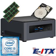 Intel NUC7I3DNHE 7th Gen Core i3 System (BOXNUC7I3DNHE), 8GB Dual Channel DDR4, 1TB HDD, NO OS, Pre-Assembled and Tested by E-ITX