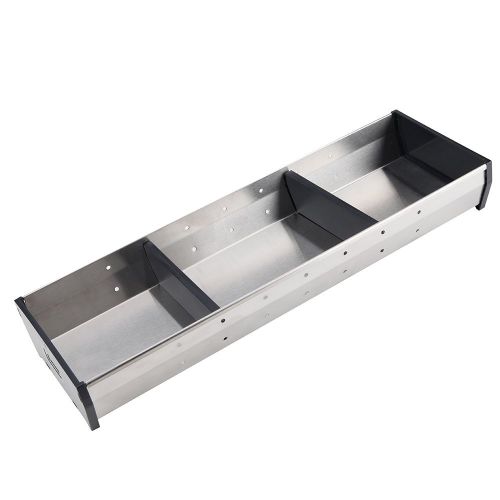  UEniko Vida UENIKA+ [Stainless Steel Edition] Cutlery Tray Adjustable Utensil Organizer Flatware Drawer Dividers Kitchen Storage Organizer (Long-Wide)