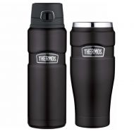 Thermos Stainless Steel Vacuum Insulated 24oz Drink Bottle and 16oz Travel Tumbler
