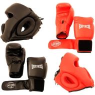 Lastworld 2 Pairs Pro Boxing Gloves & Pro Head Gears Pro Quality