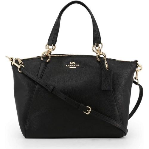  COACH Pebbled Leather Small Kelsey Satchel Black One Size: Shoes