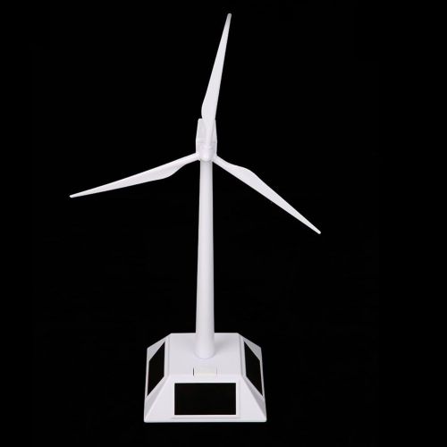  [아마존베스트]Alloet Desktop Wind Turbine Model Solar Powered Windmills ABS Plastics White for Education or Fun