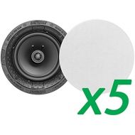 Earthquake Sound 5-Pairs R800 8 In Ceiling Speakers wMagnetic Paintable Grill