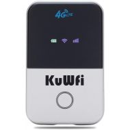4G WiFi Router,KuWFi Unlocked Pocket 3G 4G WiFi Router with sim Card Slot Support LTE FDD B1B3B5 Support AT&T B5 and Sprint B41 4G for Car-LCD Display