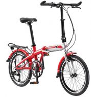 Schwinn Adapt 3 Folding Bike, 20-Inch Wheels, 9-Speed, Gloss Red/Silver