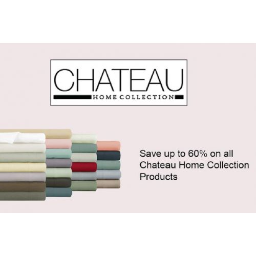  CHATEAU HOME COLLECTION 800-Thread-Count Egyptian Cotton Deep Pocket Sateen Weave Sheet Set, Ultimate Gift; Holiday Sale (Queen, Mineral)