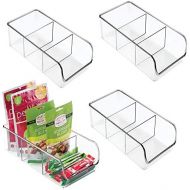 MDesign mDesign Plastic Food Packet Kitchen Storage Organizer Bin Caddy - Holds Spice Pouches, Dressing Mixes, Hot Chocolate, Tea, Sugar Packets in Pantry, Cabinets or Countertop - BPA FRE