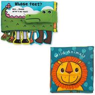 Melissa & Doug Ks Kids Soft Activity Baby Book Set: Animals (Whose Feet? and Wild Animals)