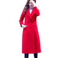Womens Long Woolen Coat, Sunyastor Fashion Double Breasted Lapel Walker Overcoat Parka Jacket Thick Warm Cardigan