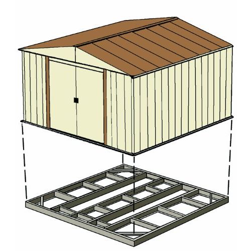  Arrow FDN109 Storage Shed with Floor Base Kit for 8x8, 10x8 & 10x9 Arrow sheds