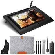 Parblo 10.1 Coast10 Graphics Drawing Tablet LCD Monitor with Cordless Battery-Free Pen +Wool Liner Bag