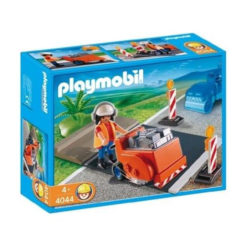 플레이모빌 PLAYMOBIL Playmobil Asphalt Cutter Construction Set