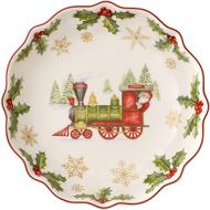 [아마존베스트]Villeroy & Boch Annual Christmas Edition 2017 Small Bowl Santa In Train in Center